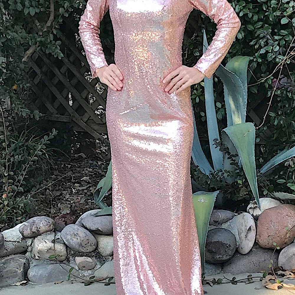 Rose gold sequined dress. Never worn